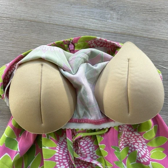 VTG NWT Lilly Pulitzer Size 0 Lena Silk Halter Sunflower Dress Built In Bra - Picture 4 of 15